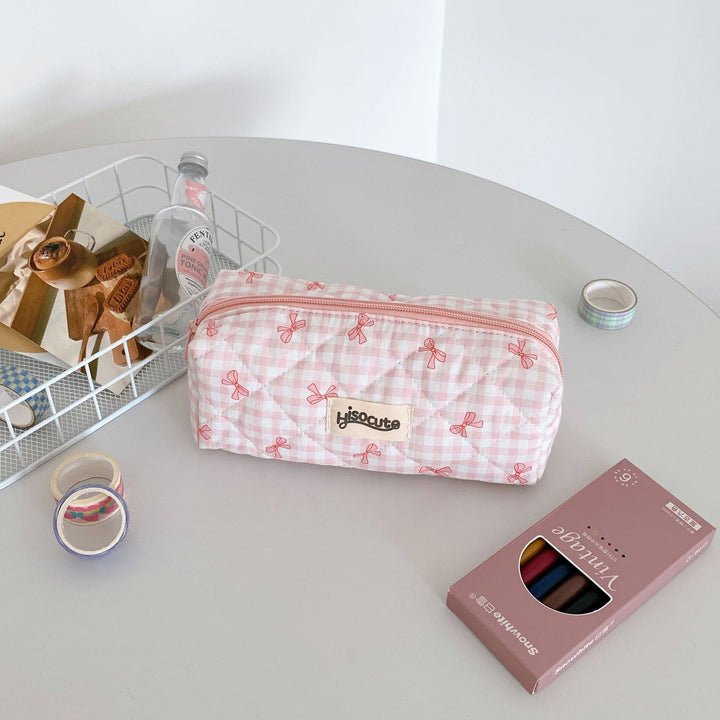 Stylish Quilted Pencil Case Bowlift