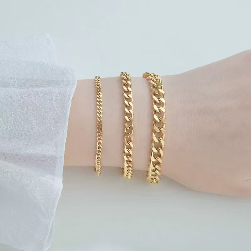 Chic Golden Chain Bracelet Set Bowlift