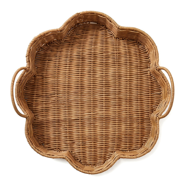 Elegant serving basket made of hand-woven natural material Bowlift