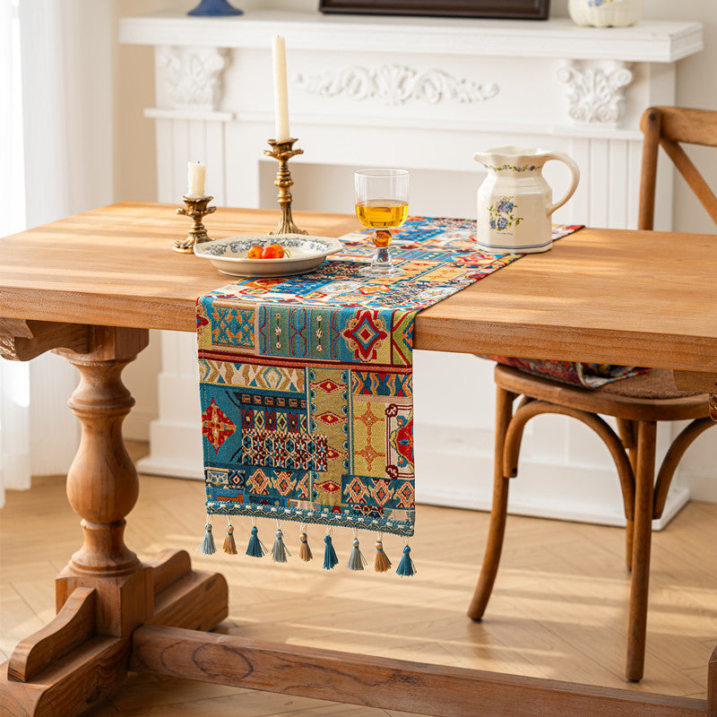 Decorative Floral Tapestry Table Runner