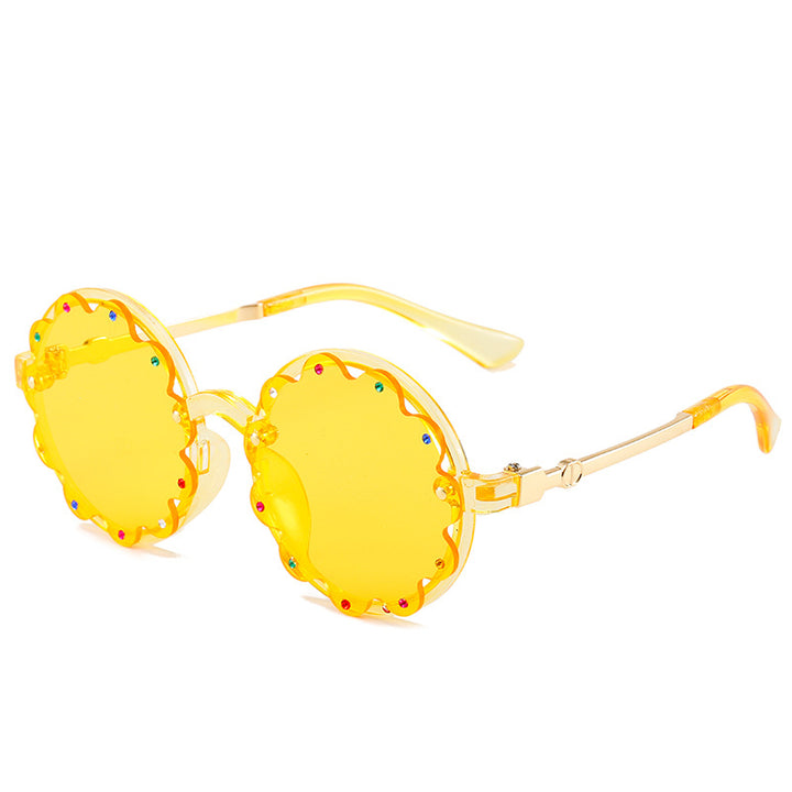 Stylish Decorative Round Frame Sunglasses Bowlift