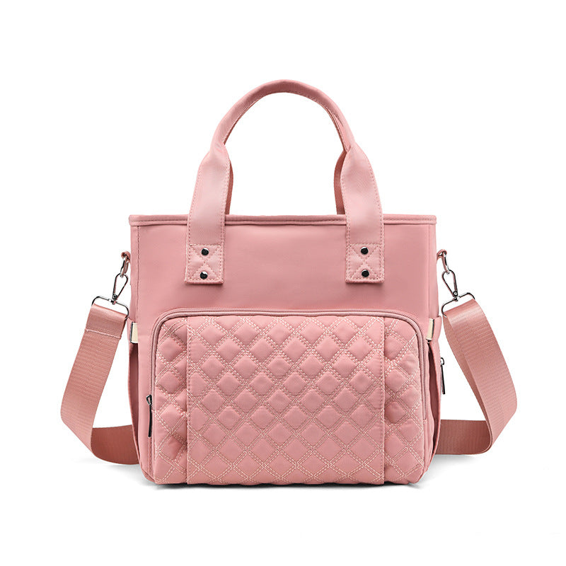 Quilted Multi-Compartment Tote Bag Bowlift