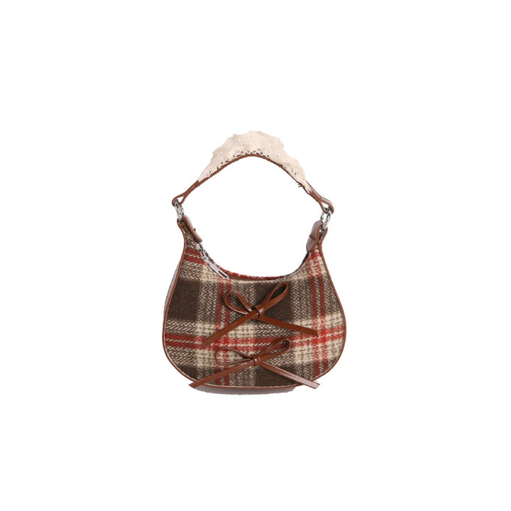 WoStylish Plaid Patterned Handbag Bowlift