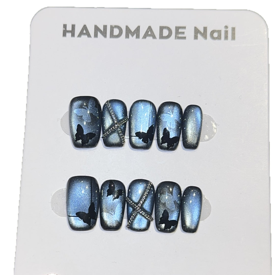 Glamorous artificial nails with fashionable butterfly design Bowlift