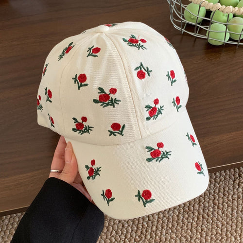 Floral Embroidered Baseball Cap