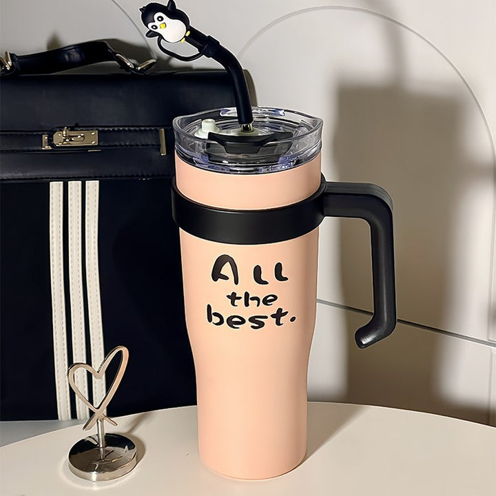 Women’s insulated cup with integrated straw and practical handle Bowlift