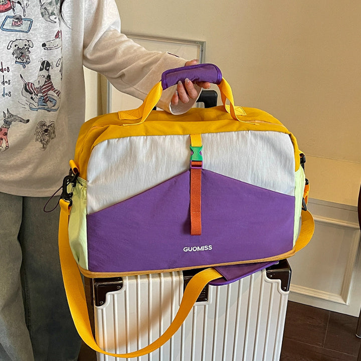 Colorful Multi-Pocket Travel Duffle Bag
