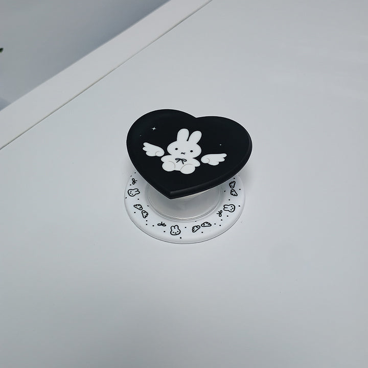 Heart-Shaped Character Phone Grip Bowlift