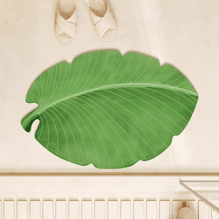 Leaf-Shaped Bath Mat Bowlift