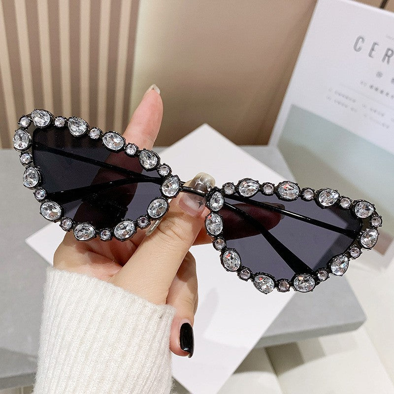 Glamorous Rhinestone-Embellished Sunglasses