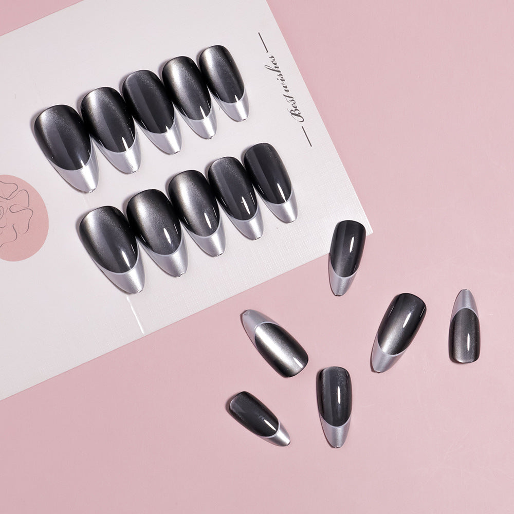Artful Abstract Design Press-On Nails Bowlift