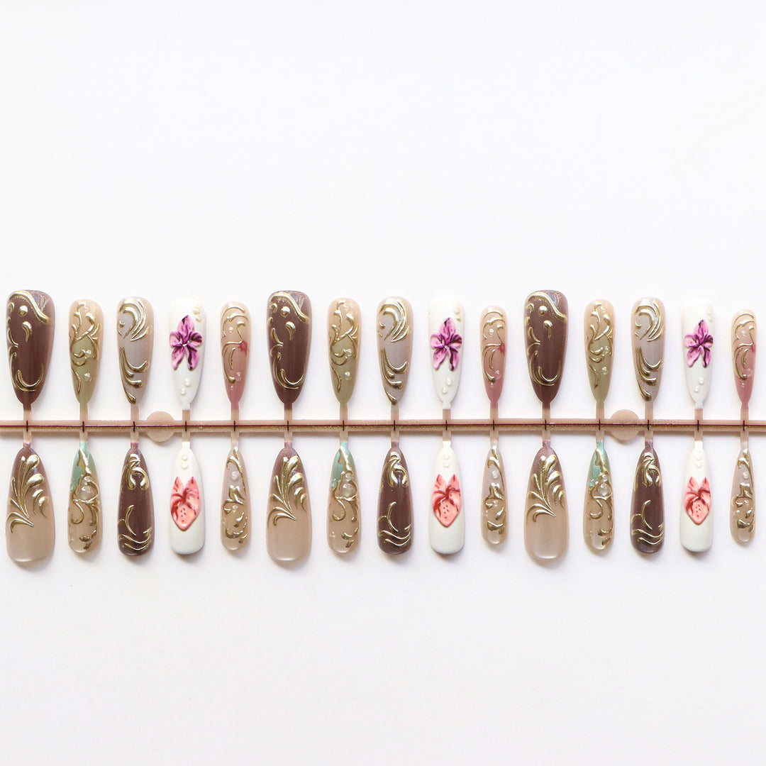 Artistic Gel Nail Design Bowlift