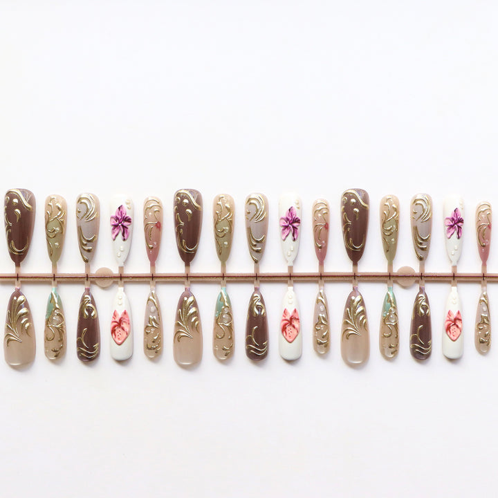 Artistic Gel Nail Design Bowlift