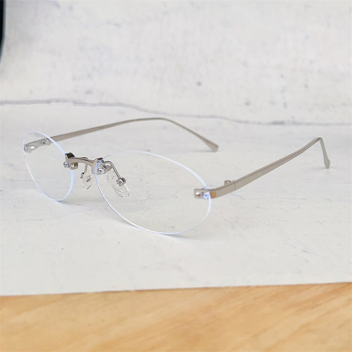 Minimalist Oval Frame Glasses Bowlift