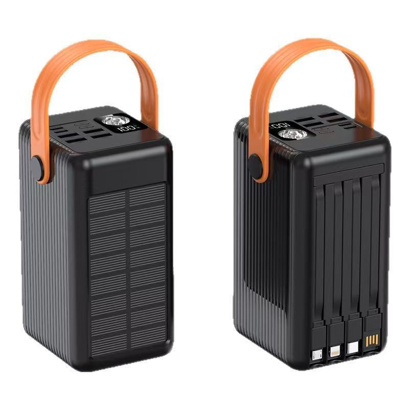 Portable Solar Power Bank with Integrated LED Light and Fast Charging Function Bowlift