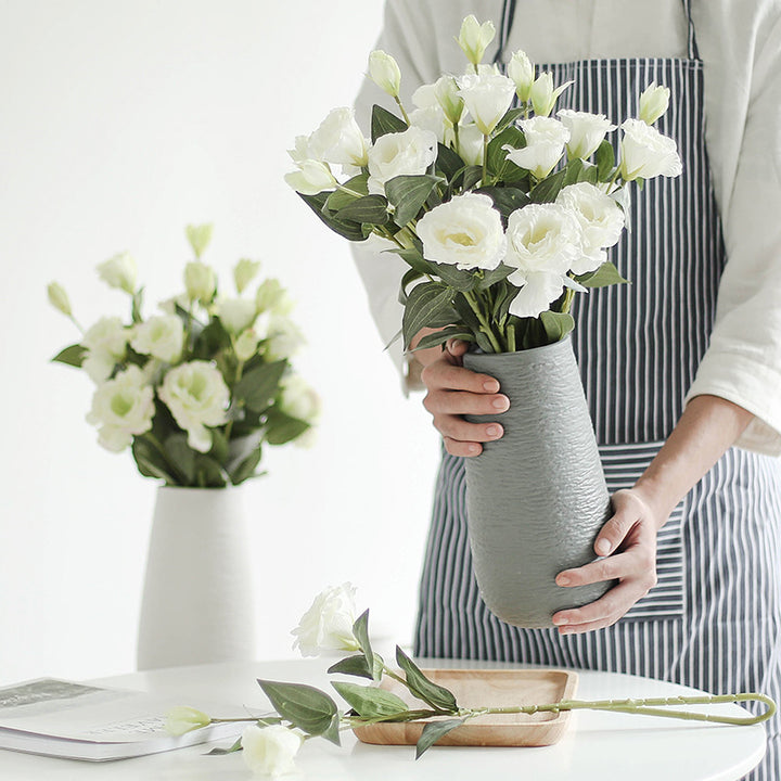 Textured Ceramic Flower Vase