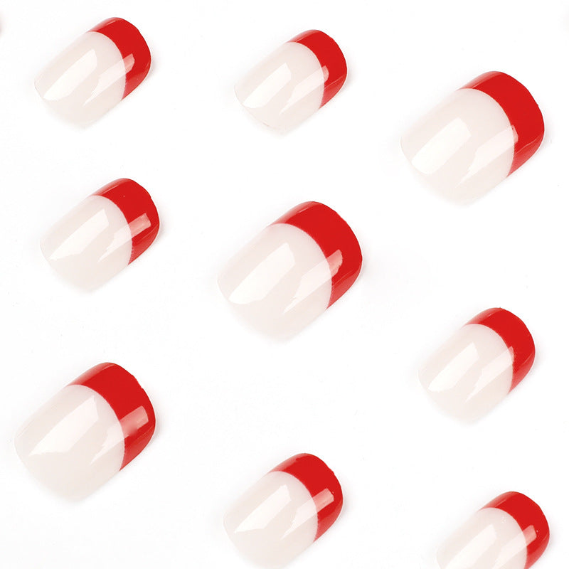 Elegant and creative nail art with French tip Bowlift