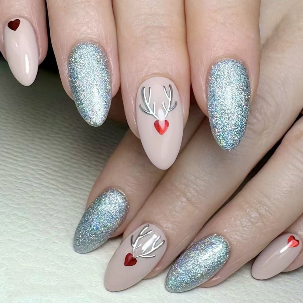 Artistic Holiday-Themed Press-On Nail Set Bowlift