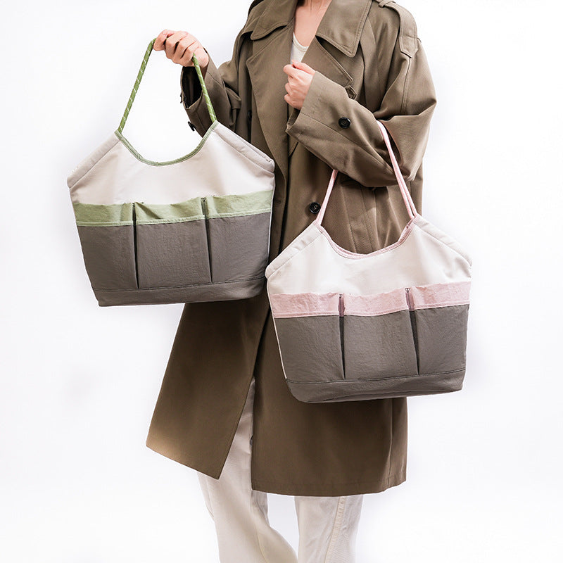 Generous Tote Bag With Multiple Outside Pockets Bowlift