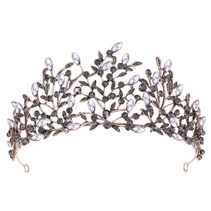 Ladies Elegant Headband with Floral Decorations and Rhinestones Bowlift