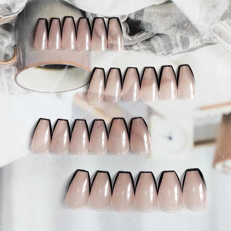 Artful nail extensions with elegant French tips Bowlift