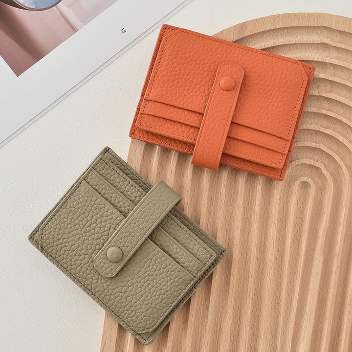 Premium Leather Snap Closure Cardholder Bowlift