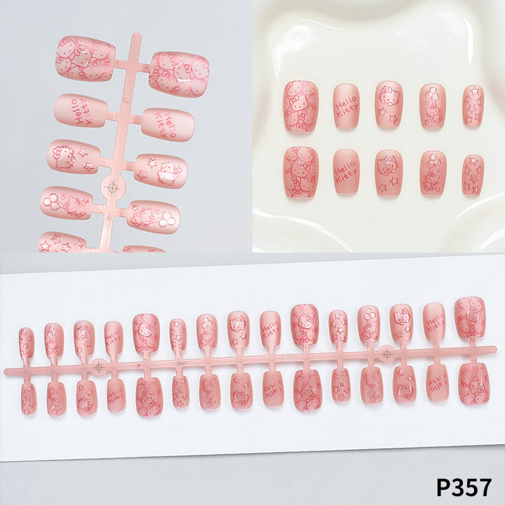 Hello Kitty Themed Press-On Nail Set Bowlift