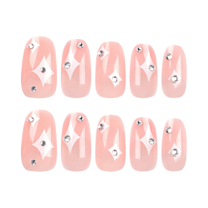 Artistic acrylic nails with glamorous glitter design Bowlift