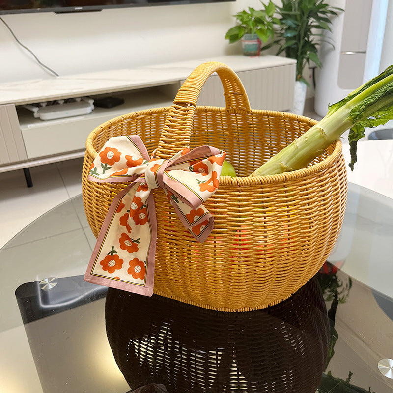 Handcrafted Woven Utility Storage Basket Bowlift