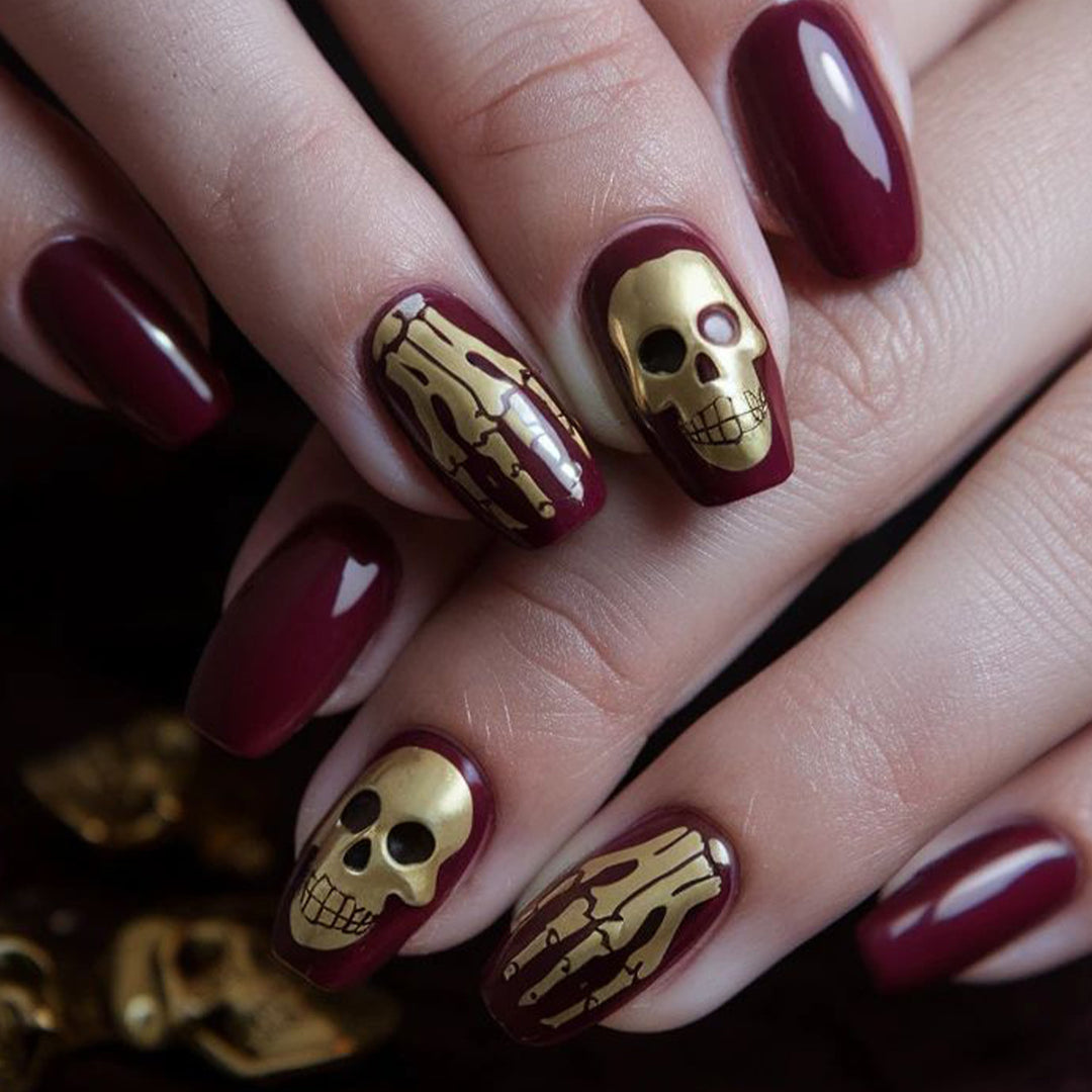 Gothic Skull Nail Art Extensions Bowlift