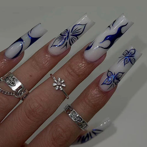 Floral-Inspired Stiletto Press-On Nails Bowlift