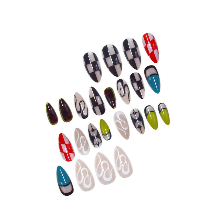 Artistic Stiletto Press-On Nail Art Bowlift