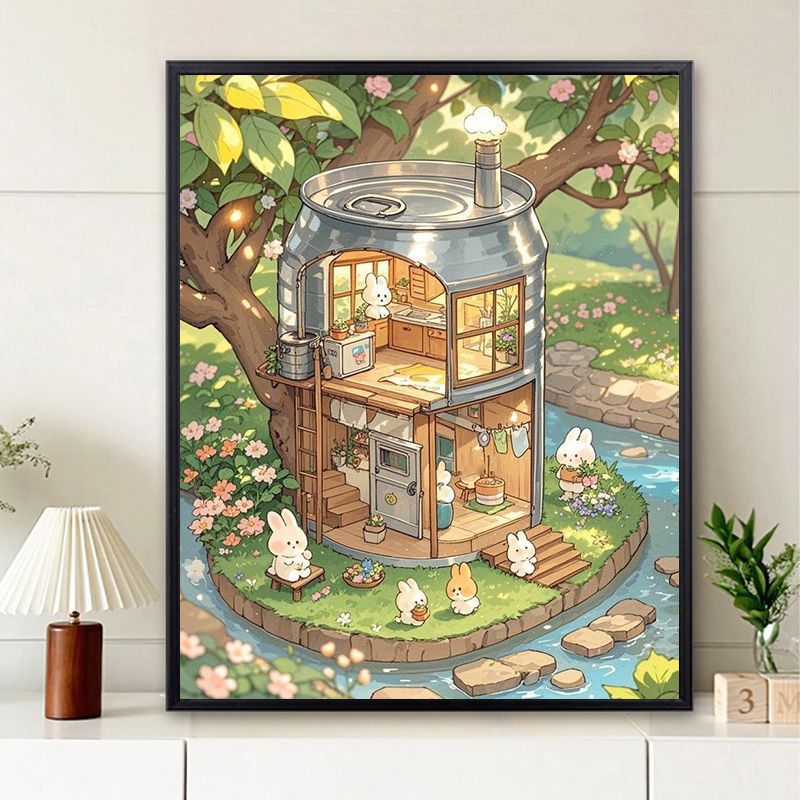 Whimsical Home Illustration Wall Art Bowlift
