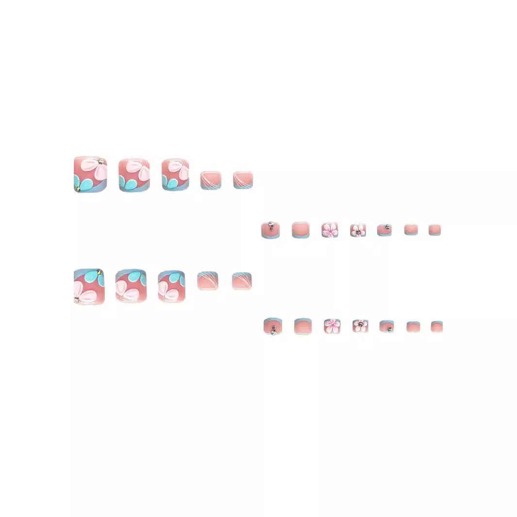 Decorative 3D Floral Nail Art Extensions Bowlift