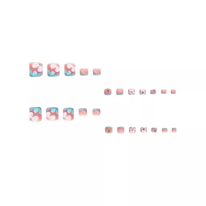 Decorative 3D Floral Nail Art Extensions Bowlift