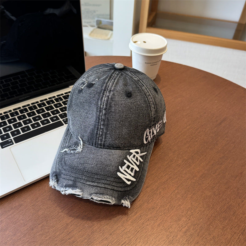 Unisex Distressed Graphic Baseball Cap Bowlift