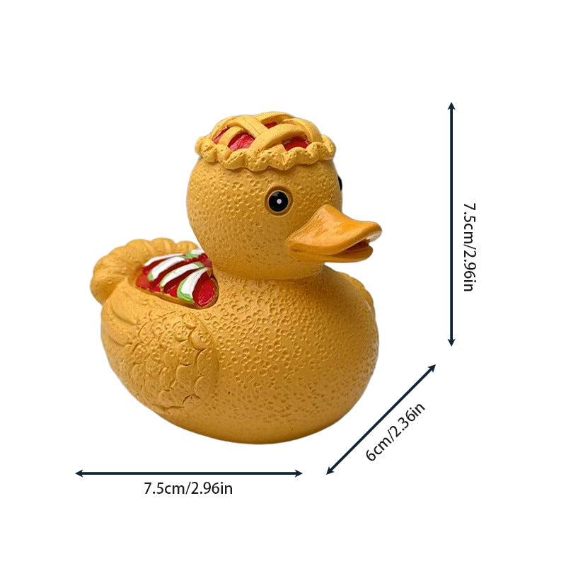 Decorative figure rubber duck with surprise element Bowlift