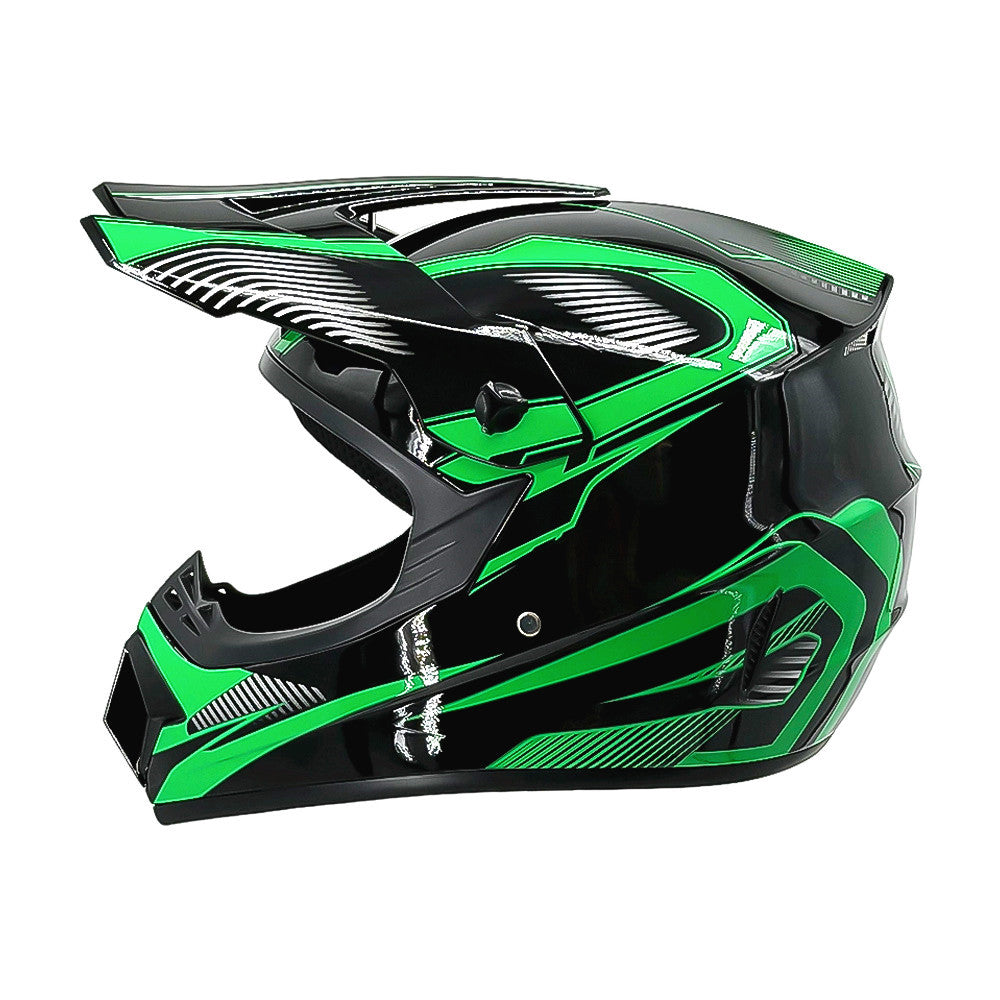 full-face motocross helmet with extended visor and reinforced chin guard Bowlift