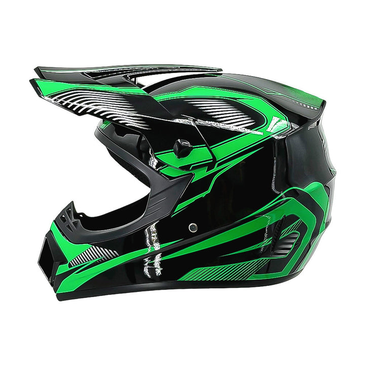 full-face motocross helmet with extended visor and reinforced chin guard Bowlift