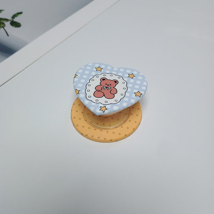 Heart-Shaped Character Phone Grip Bowlift