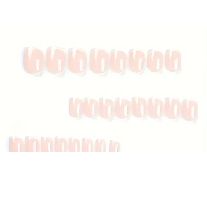 Classic French Tip Press-On Nails Bowlift