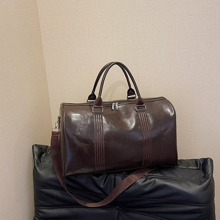 Stylish Leather Travel Duffel Bowlift