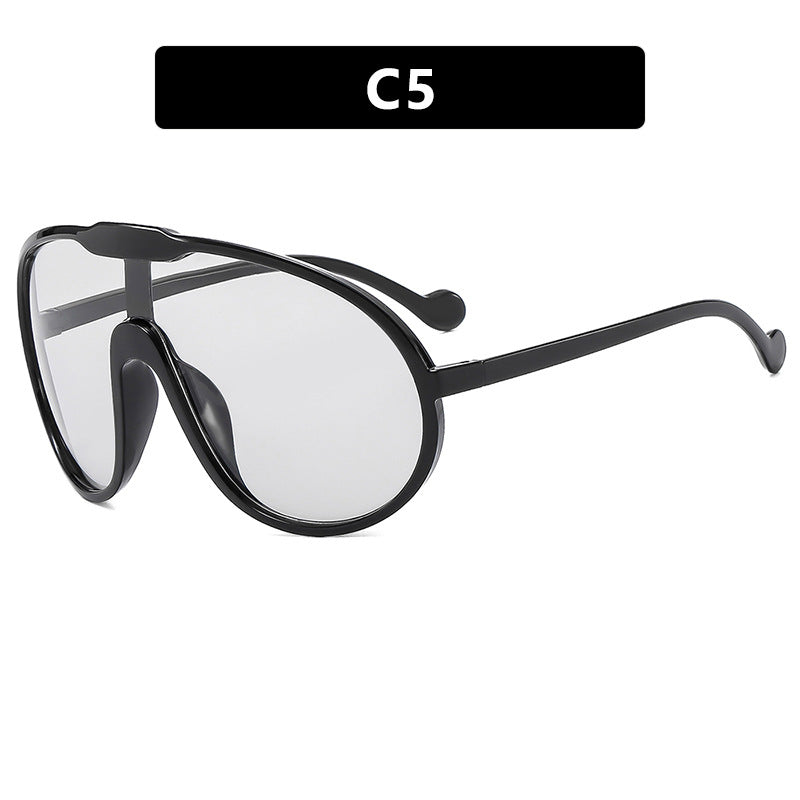 Women's futuristic transparent sunglasses with elegant shape Bowlift