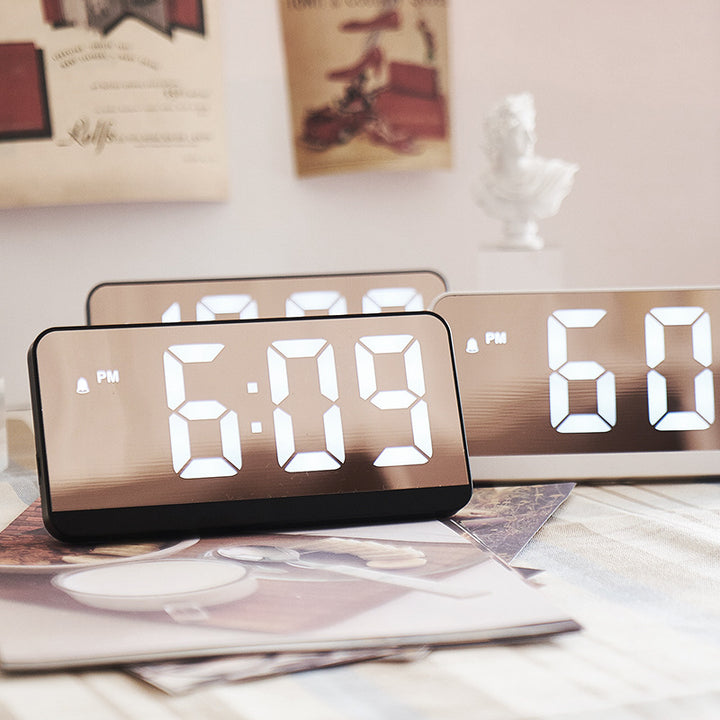 Digital LED Alarm Clock in Minimalist Design Bowlift