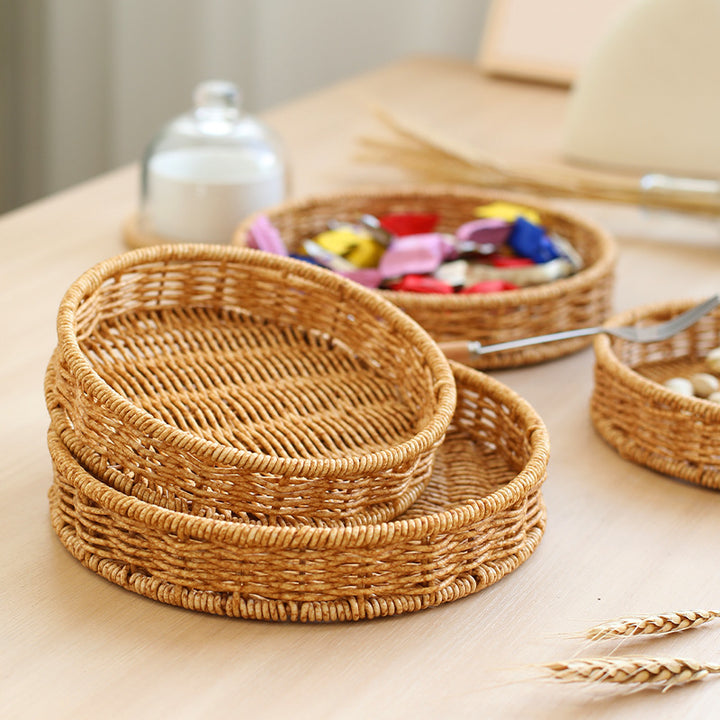 Unisex Round Storage Bowl made of Natural Weave Bowlift