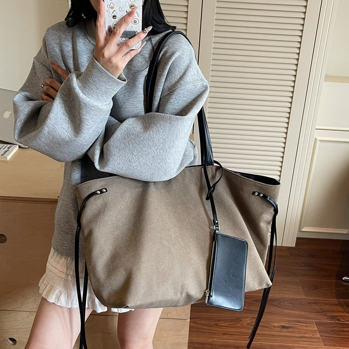 Spacious Canvas Tote Bag Bowlift