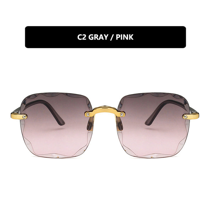 Women's trendy square sunglasses with luxurious metal frame Bowlift