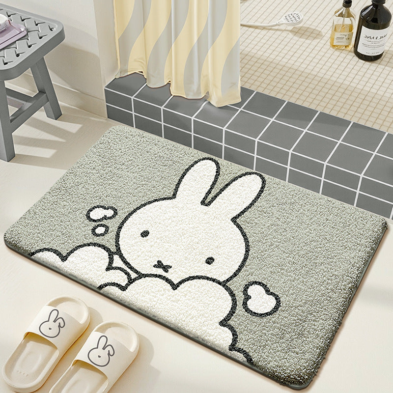 Cute Cartoon Bunny Bath Mat Bowlift