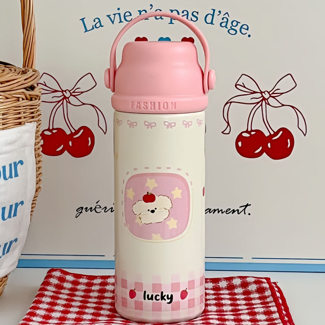 Ladies thermos bottle with playful animal design Bowlift