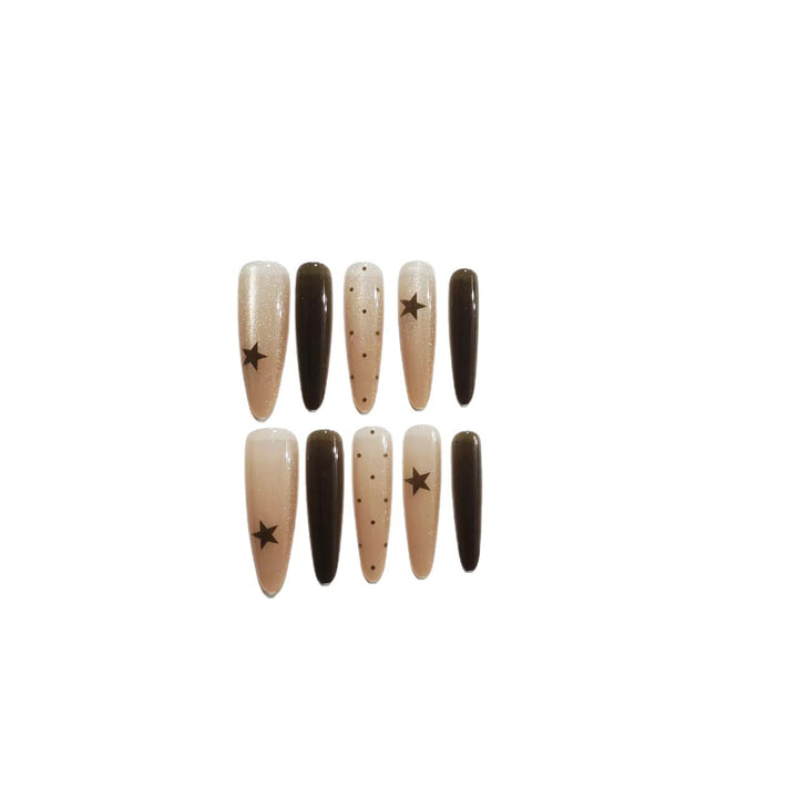 Artistic Star Design Press-On Nail Set Bowlift